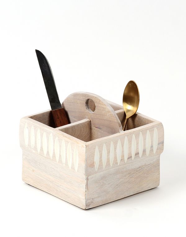 Misty Facets Wooden Caddy