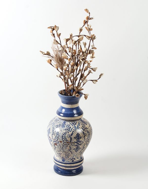 Imperia Blue Terracotta Vase