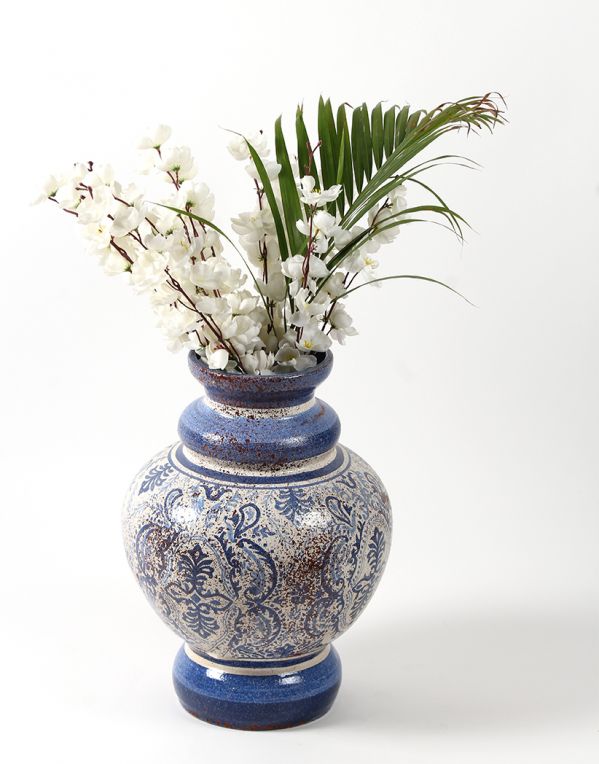 Imperia Blue Terracotta Vase