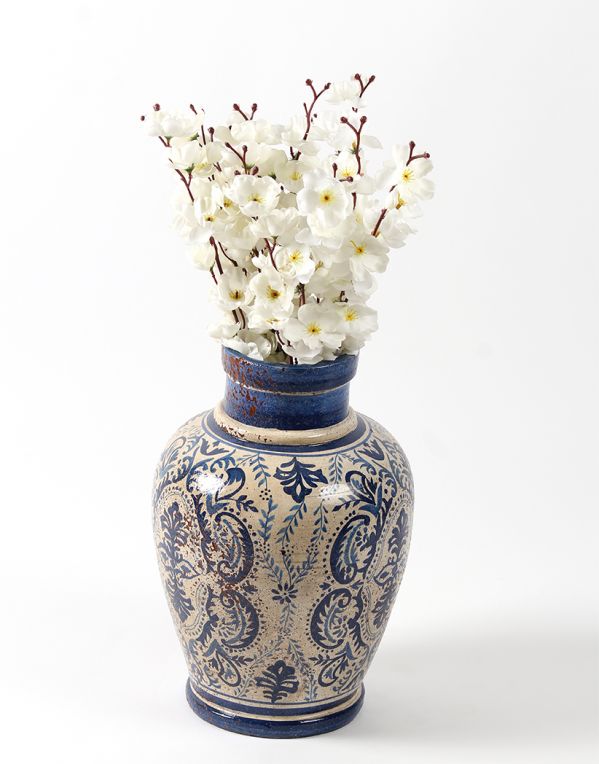 Imperia Blue Terracotta Vase