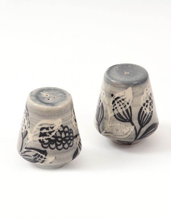 Black Spice Ceramic Salt & Pepper Set Of 2